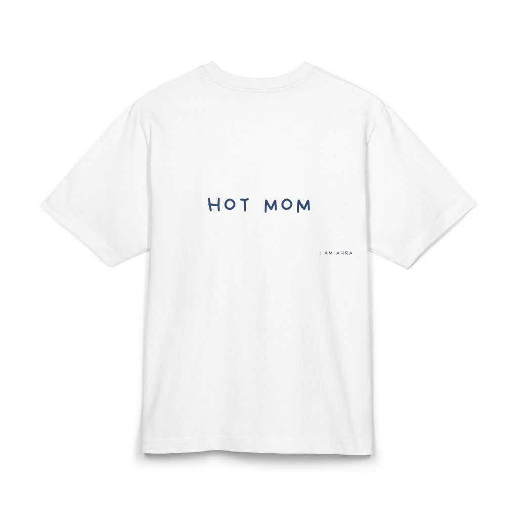 T-Shirt "HOT MOM" – White & Navy