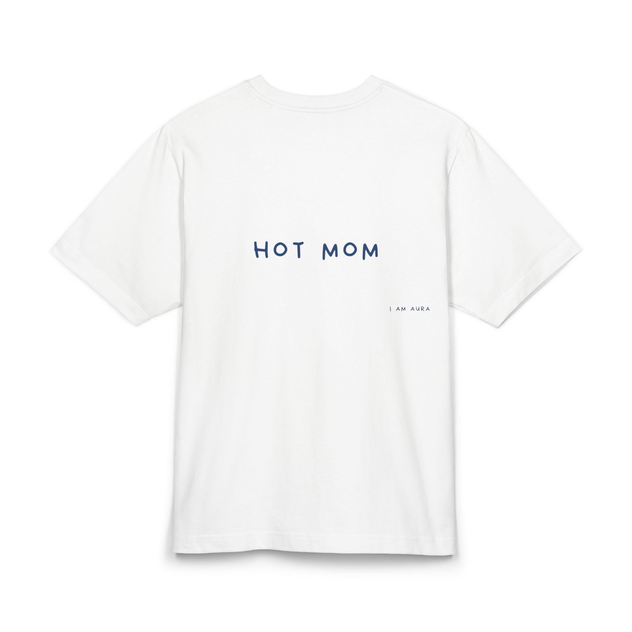 T-Shirt "HOT MOM" – White & Navy
